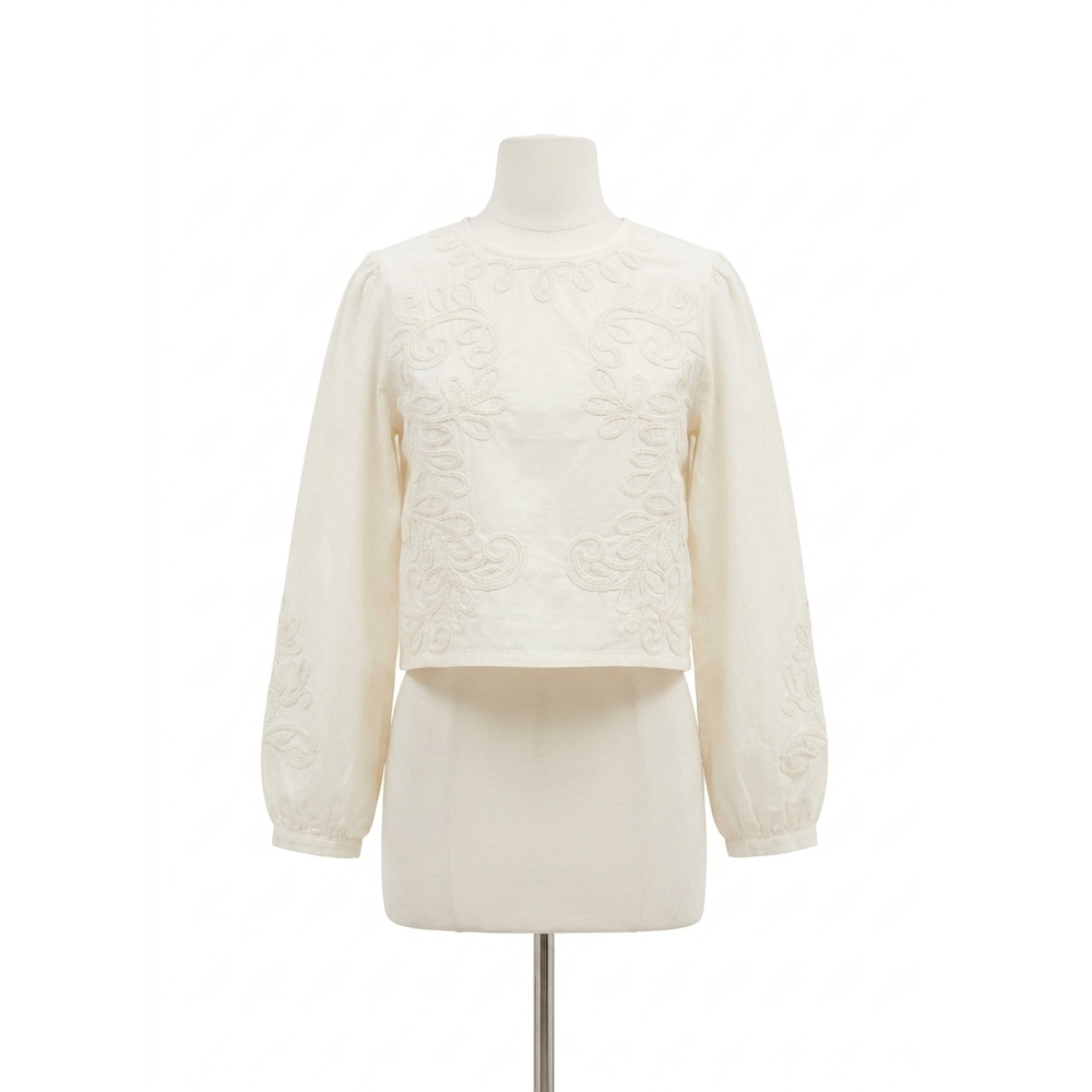 NEW Z SUPPLY women's tatiana embroidered top in white